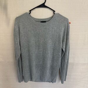 The Limited Gray Embroidered Sweater